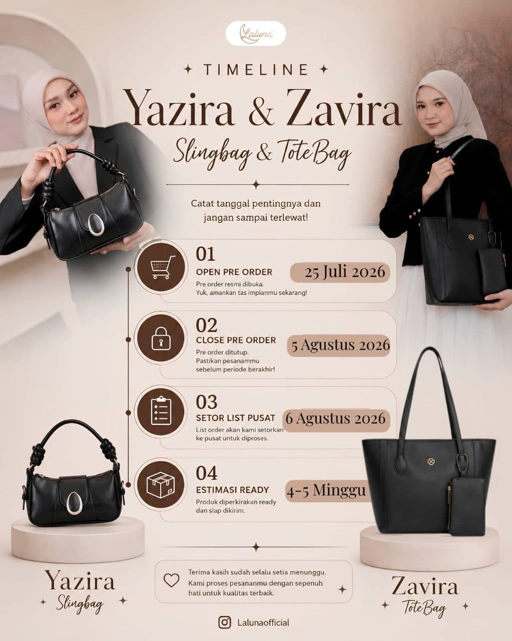 Zavira Totebag & Yazira Slingbag